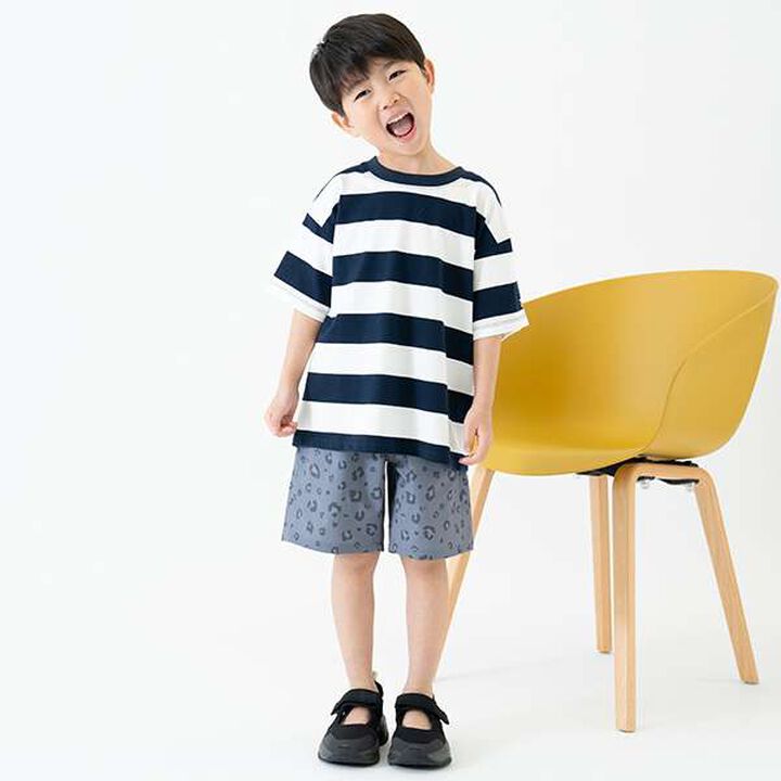 [100% Cotton 365D.] Assorted Stripe Wide Half T-Shirt,Emerald green, medium image number 14