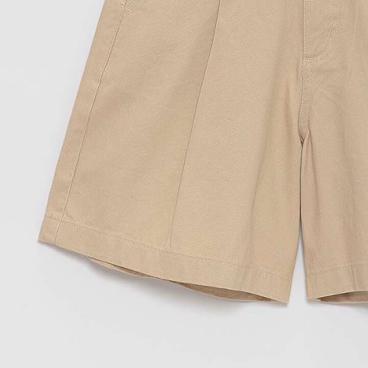 Belted Tuck Half Pants,Beige, medium image number 8
