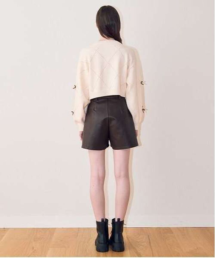 Faux Leather Shorts,Black, medium image number 9