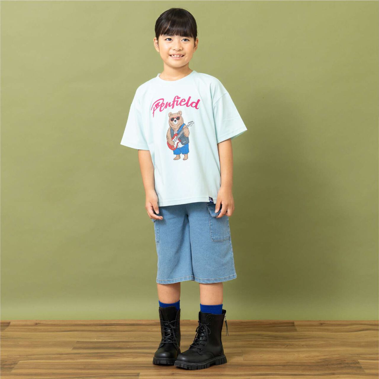 [Penfield] Kids Assorted Bear Short Sleeve T-Shirts [Parent-Child Matching] [Cool Touch],Off white, large image number 4