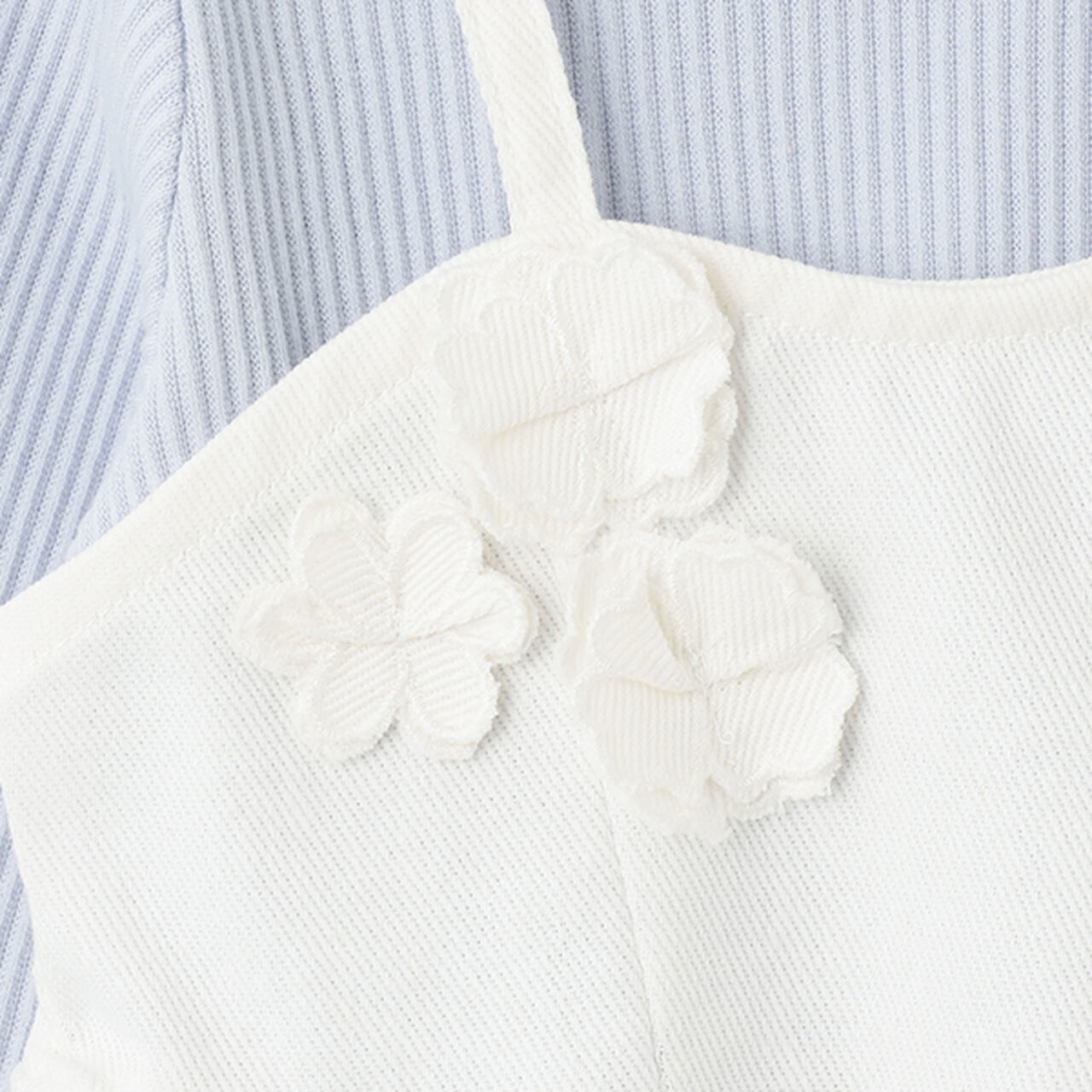 [Link] Floral Bustier Long Sleeve T-Shirt Set (Kids Size),Ivory, large image number 11