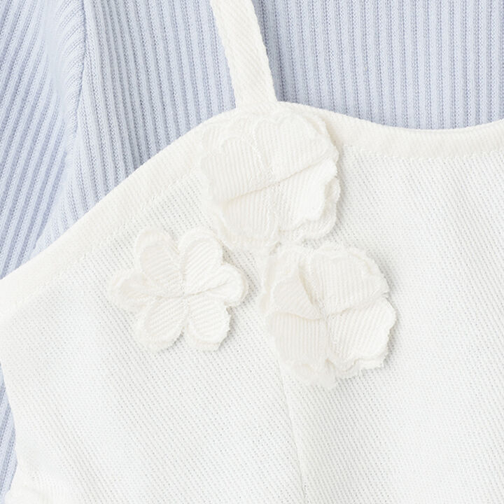 [Link] Floral Bustier Long Sleeve T-Shirt Set (Kids Size),Ivory, medium image number 11