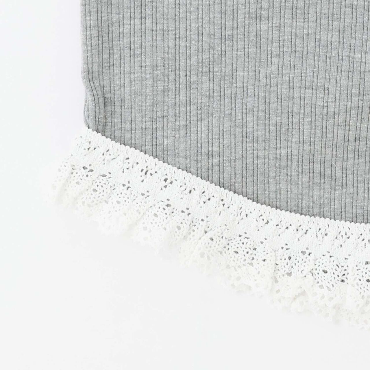 Parent-Child Matching Lace Frill Ribbed Long-Sleeve T-Shirt,Black, large image number 10