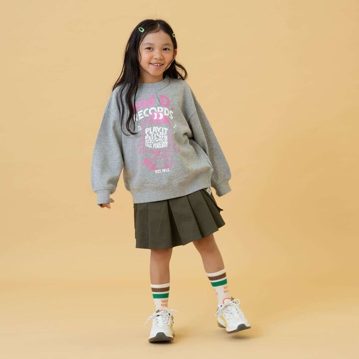 Cracked Finish Sweatshirt Pullover,Top gray, medium image number 7