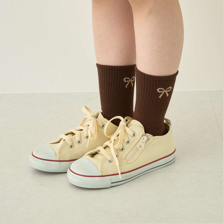 Ribbon Crew Socks [Kids' Clothing] [Girls],Black, medium image number 1