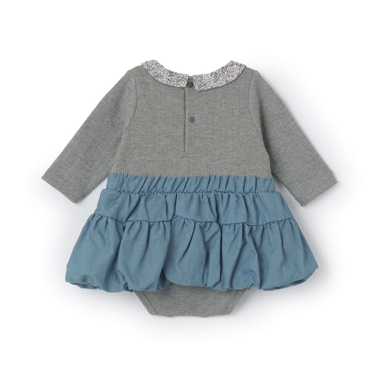 Collared Balloon SK Romper,Light pink, large image number 4