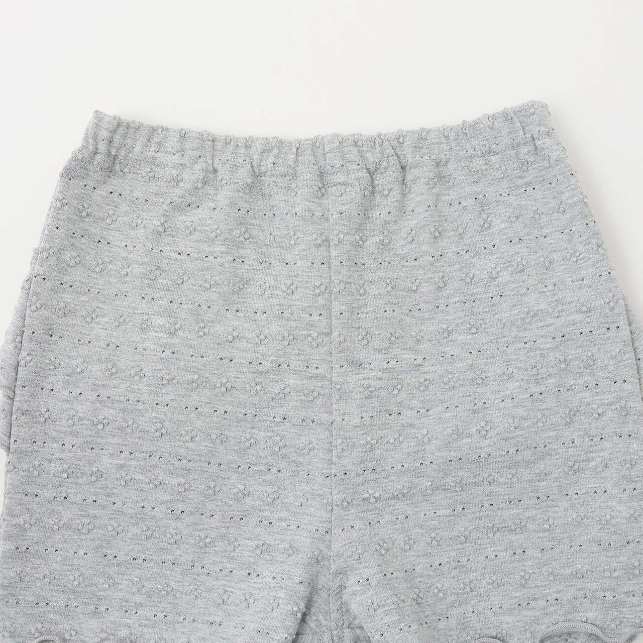 Eyelet Half-Length Leggings,Gray, large image number 2