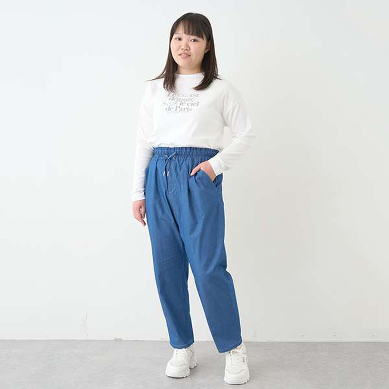 [+SIZE] [GOOD PRICE] Tapered Pants,Blue, large image number 9