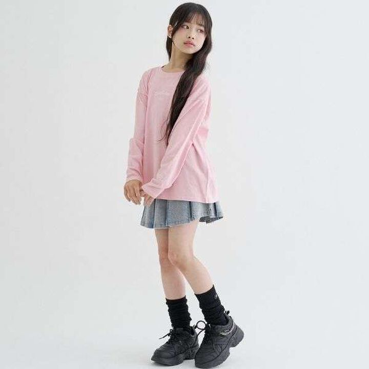 [100% Cotton] Bear Sleeve Long Sleeve T-Shirt,Charcoal gray, medium image number 2