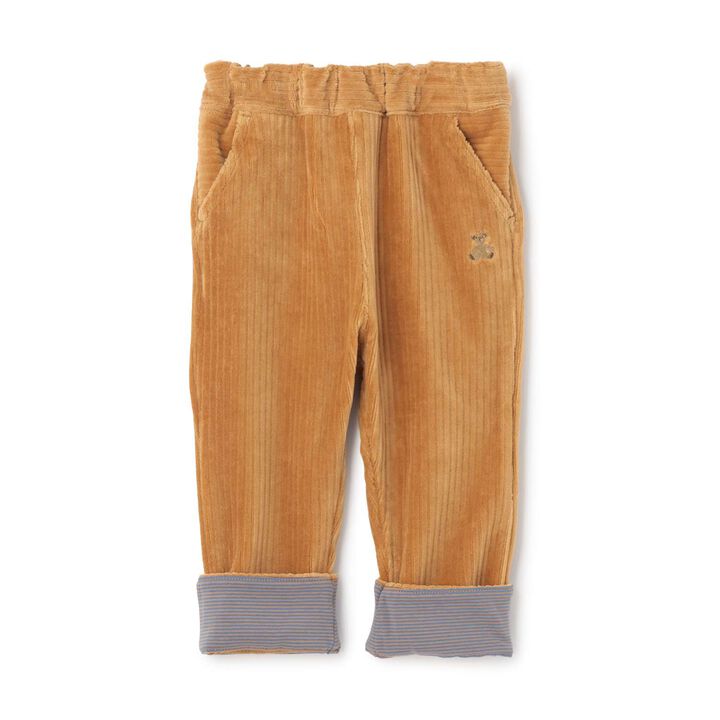 Knit Corduroy Bear Pants,Camel, medium image number 2