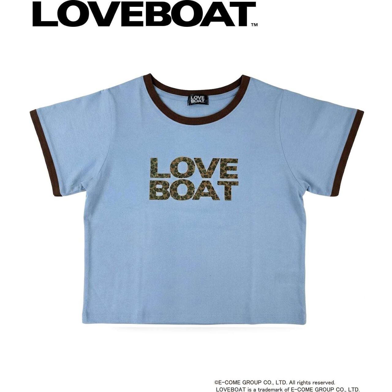 [Parent-Child Matching] LOVEBOAT Ringer T-Shirt (Women's),Sax blue, large image number 0
