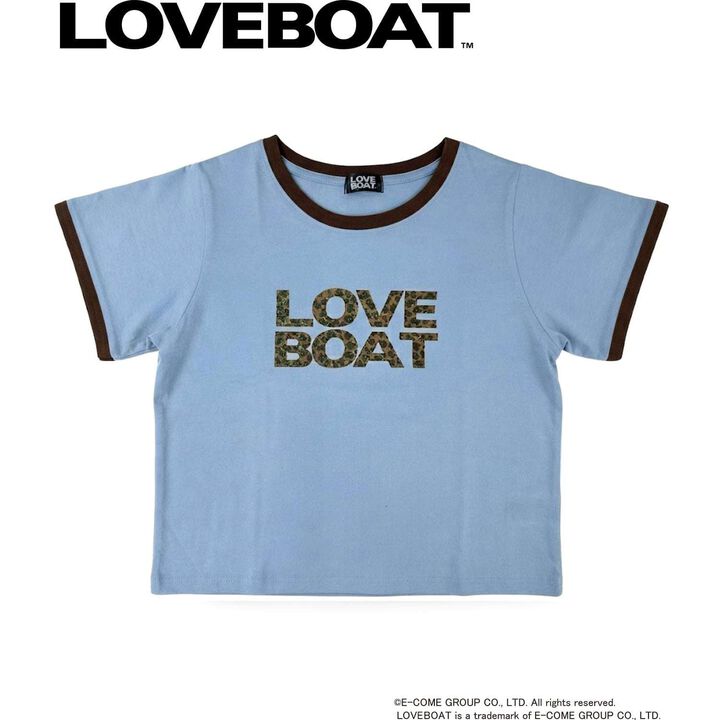 [Parent-Child Matching] LOVEBOAT Ringer T-Shirt (Women's),Sax blue, medium image number 0