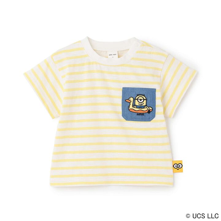 [Minion] Summer Play Slub Stripe Short Sleeve T-Shirt,, medium