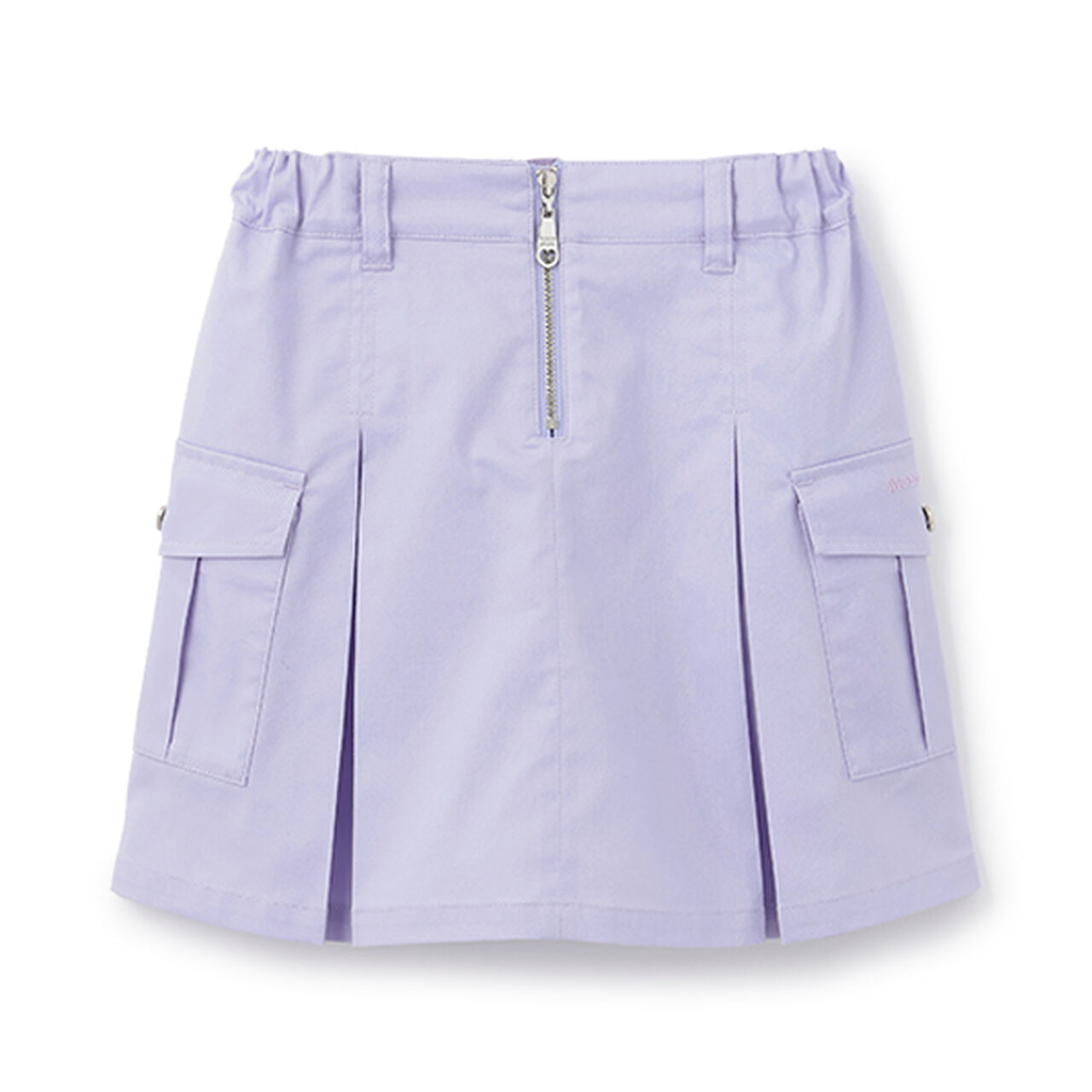 Front ZIP Culotte Skirt,Lavender, large image number 0