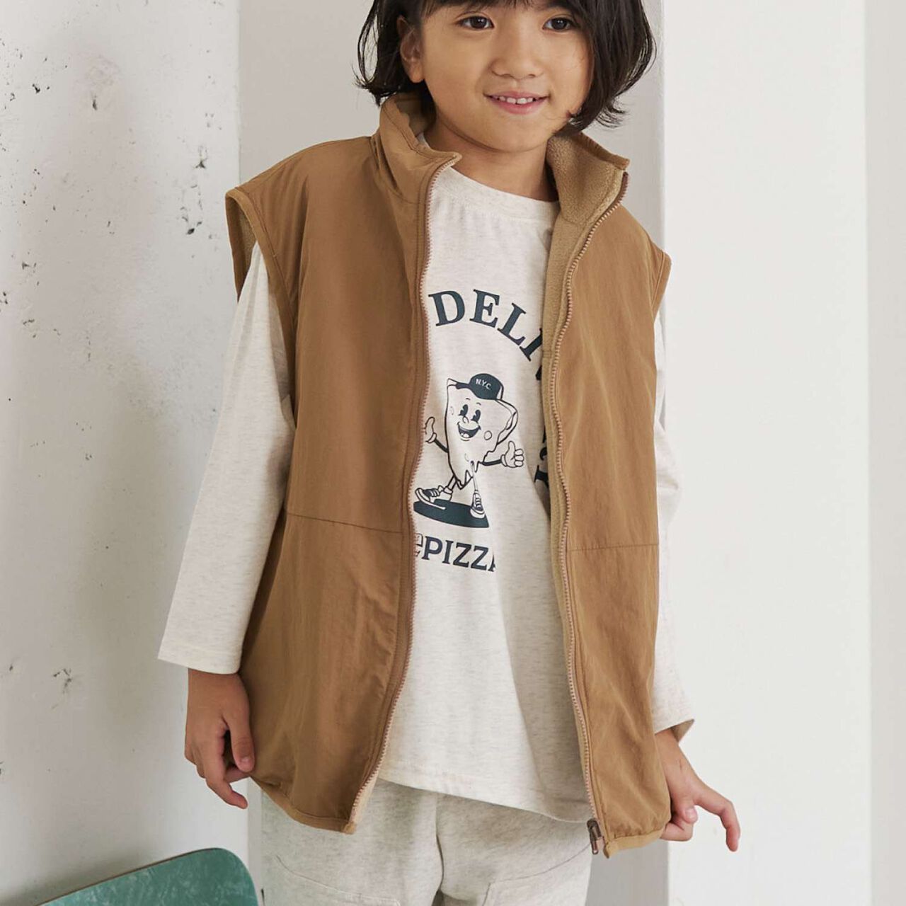Reversible Vest,Camel, large image number 4