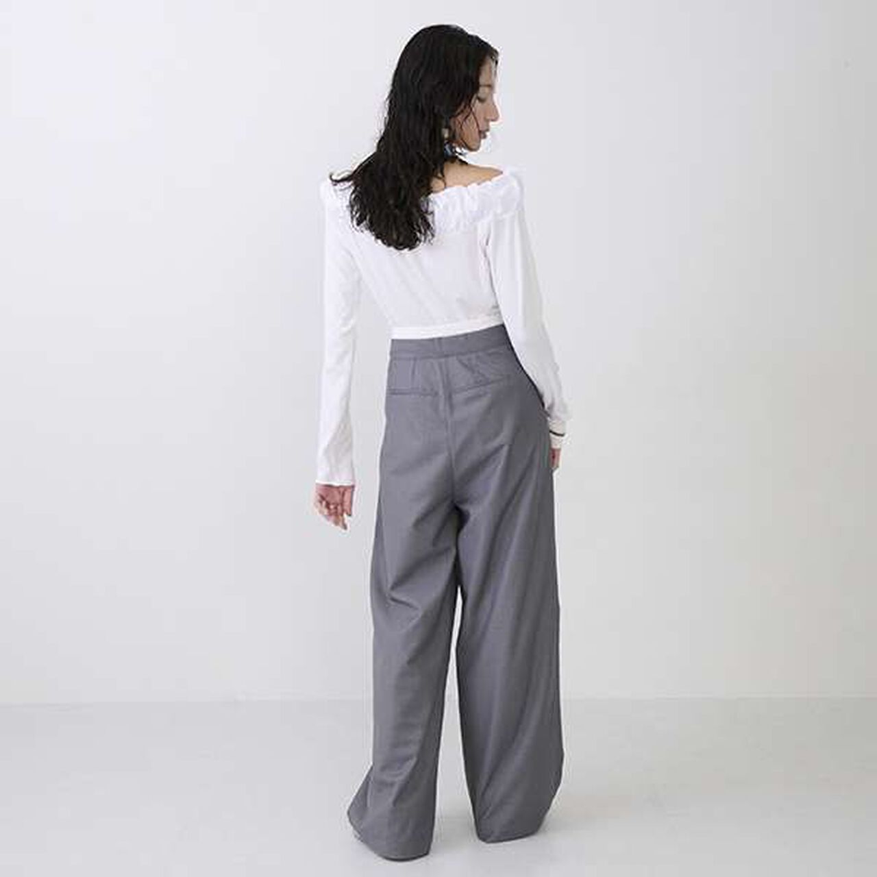 [LADIES] Double Waist Pants,Beige, large image number 11