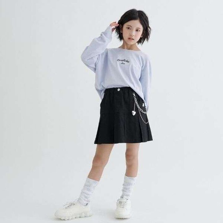 [100% Cotton] Bear Sleeve Long Sleeve T-Shirt,Charcoal gray, medium image number 6