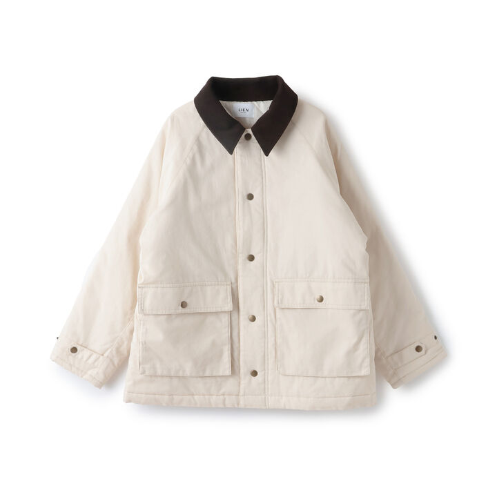 Link Twill Padded Duster Coat,Navy, medium image number 7