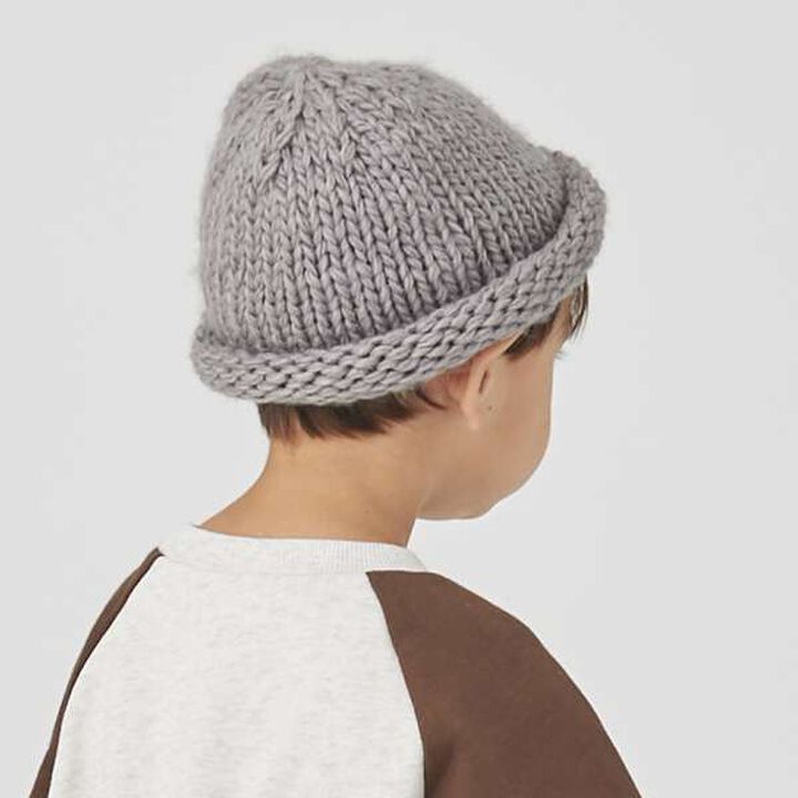Low Gauge Roll Knit Hat,Lavender, medium image number 2