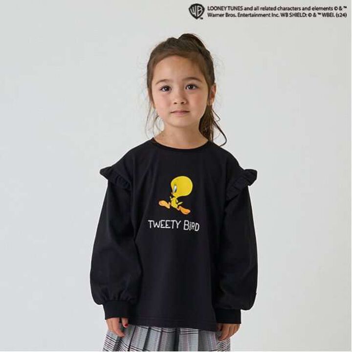 [Tweety] [Anti-Stain Finish] Shoulder Frill Pullover,Yellow, medium image number 20