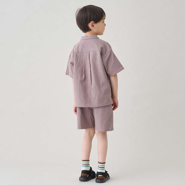 [Outfit Set] Open Collar Shirt & Easy Pants,Greige, medium image number 2