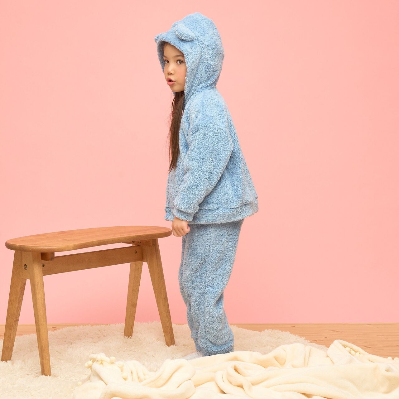 Bunny & Cat Hoodie & Pants Set,Lavender, large image number 24