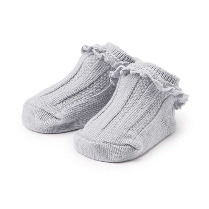 Lace Cup Socks,Blue gray, medium image number 0