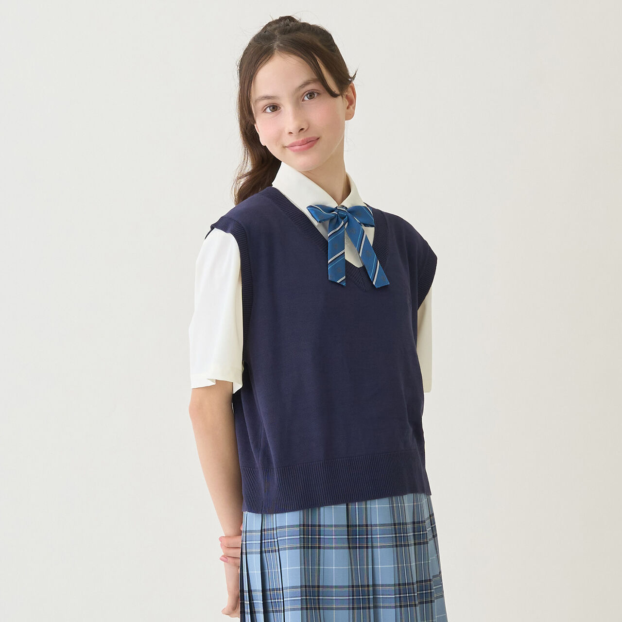 [UV Protection] Pointed Collar Short-Sleeve Cut and Sew Shirt,White, large image number 10