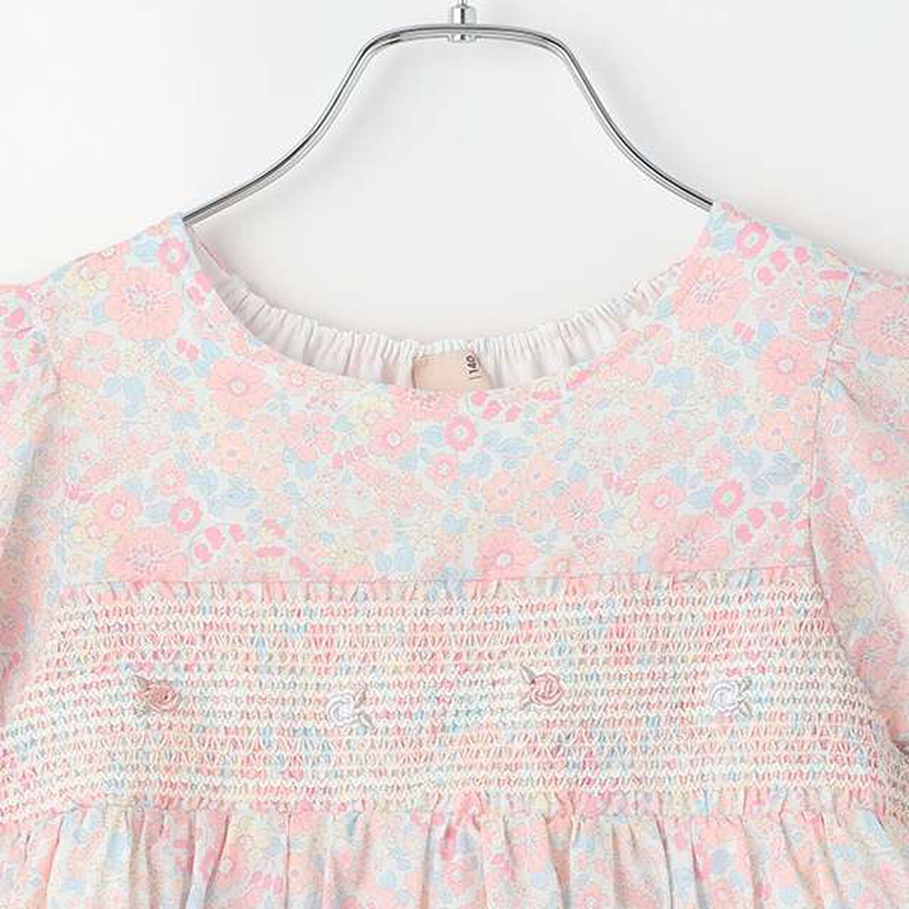 [Link] Smocked One-Piece Dress,Light gray, large image number 2