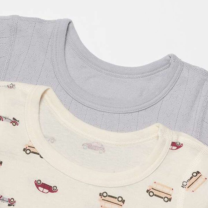 Organic Short Sleeve Undershirts 2-Pack,Pearl white, medium image number 8