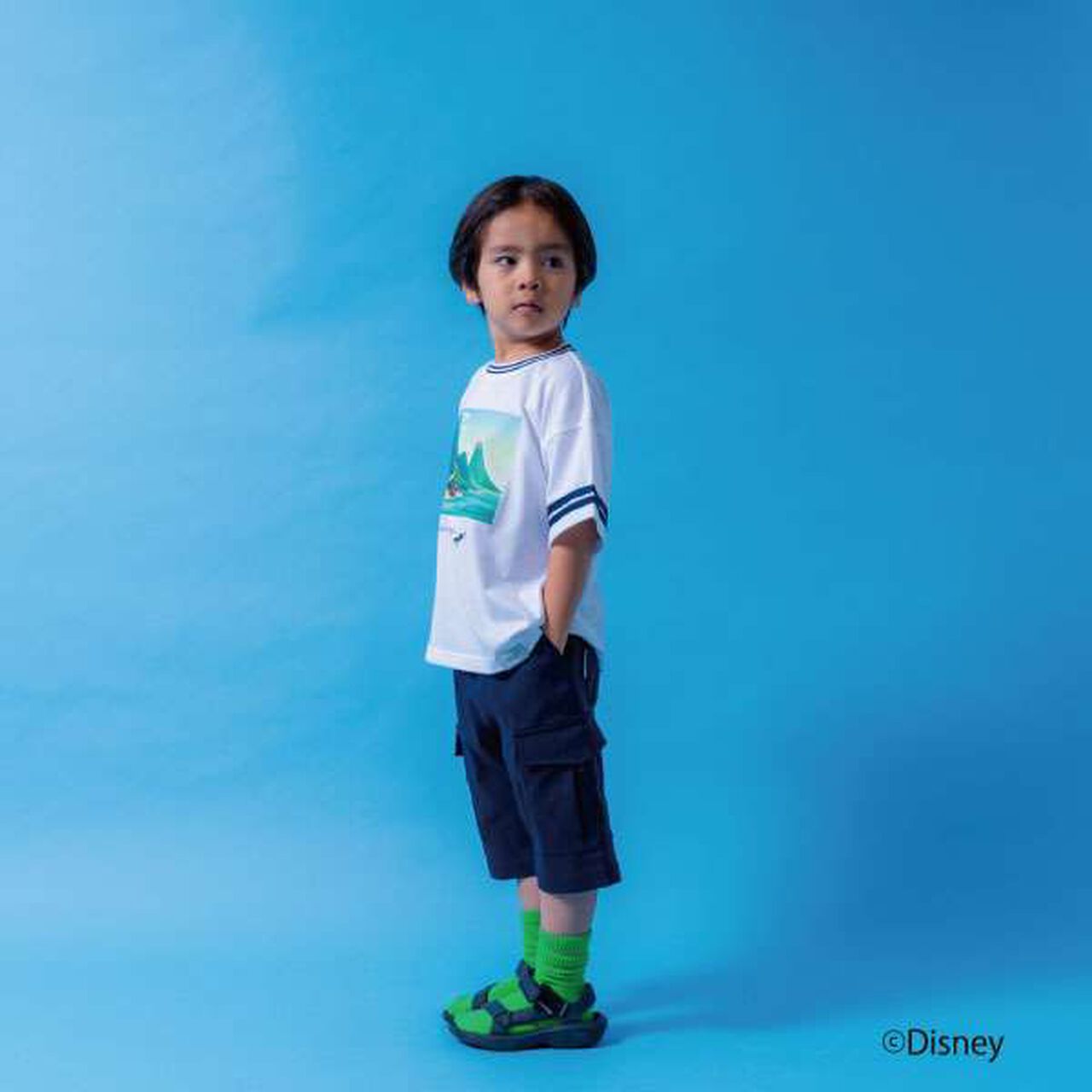 [Disney] Peter Pan Line Short Sleeve T-Shirt,Off white, large image number 0