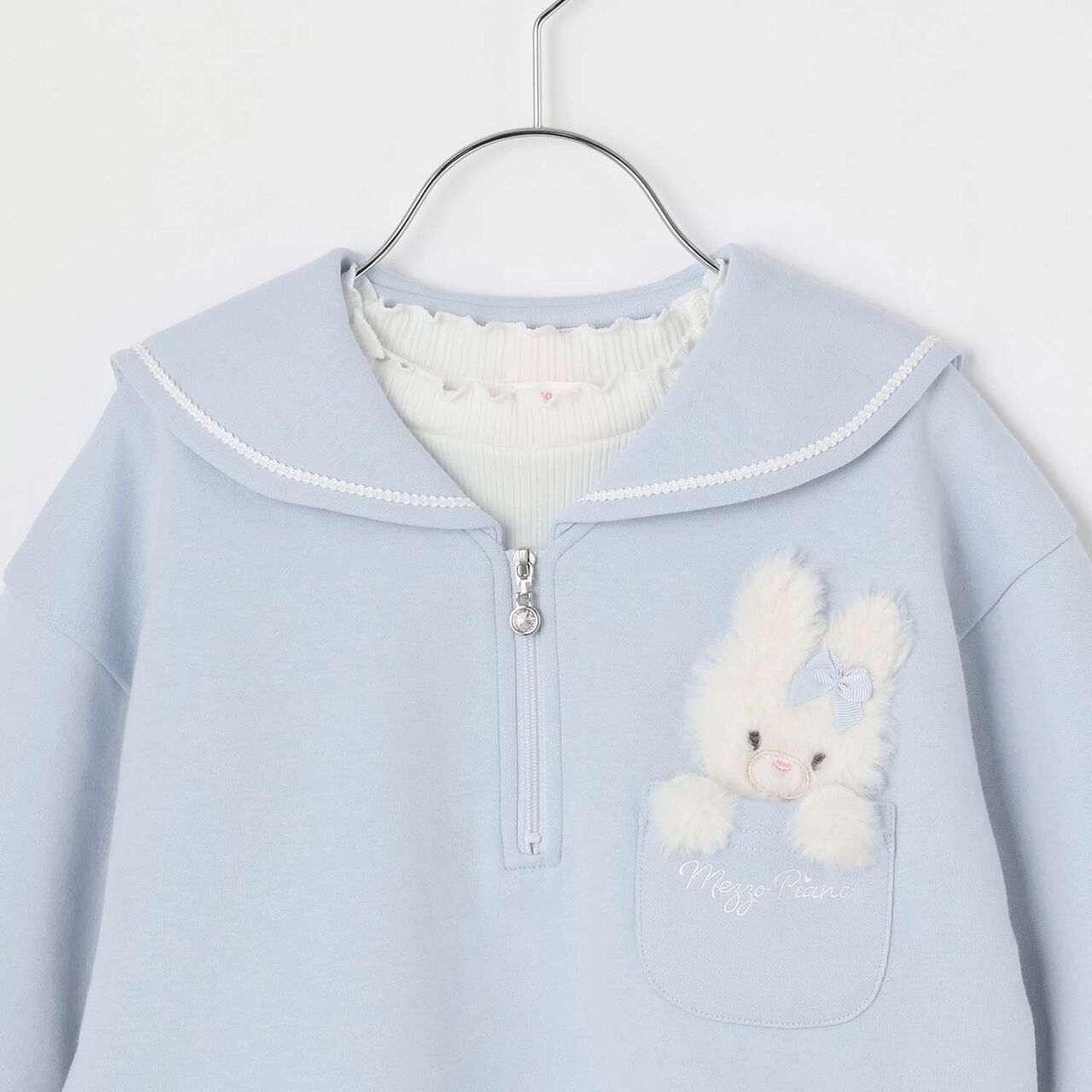 [Restock] Short Sailor Pullover & Long-Sleeve Petite High-Neck Set,Lilac, large image number 3