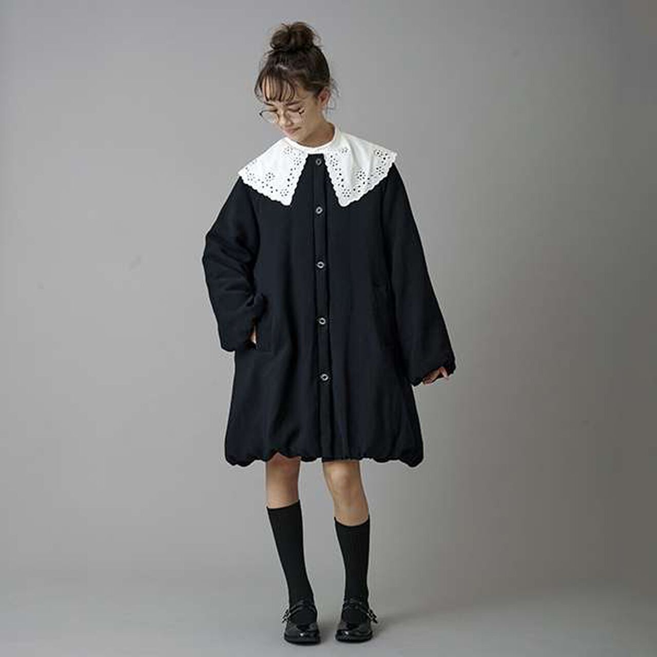 [AMI] Cutwork Embroidery Big Collar Blouse,, large image number 11