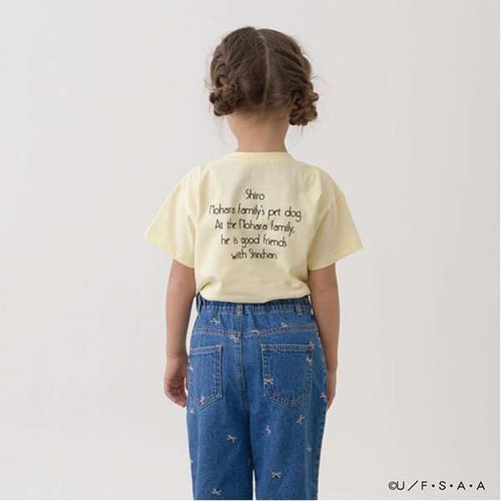 Crayon Shin-chan Soft Cotton Shiro Sagara Embroidery T-Shirt,Cream, medium image number 2