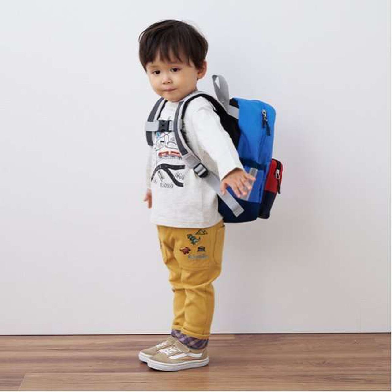 Dinosaur Cuffed Long Straight Pants,Light khaki, large image number 8