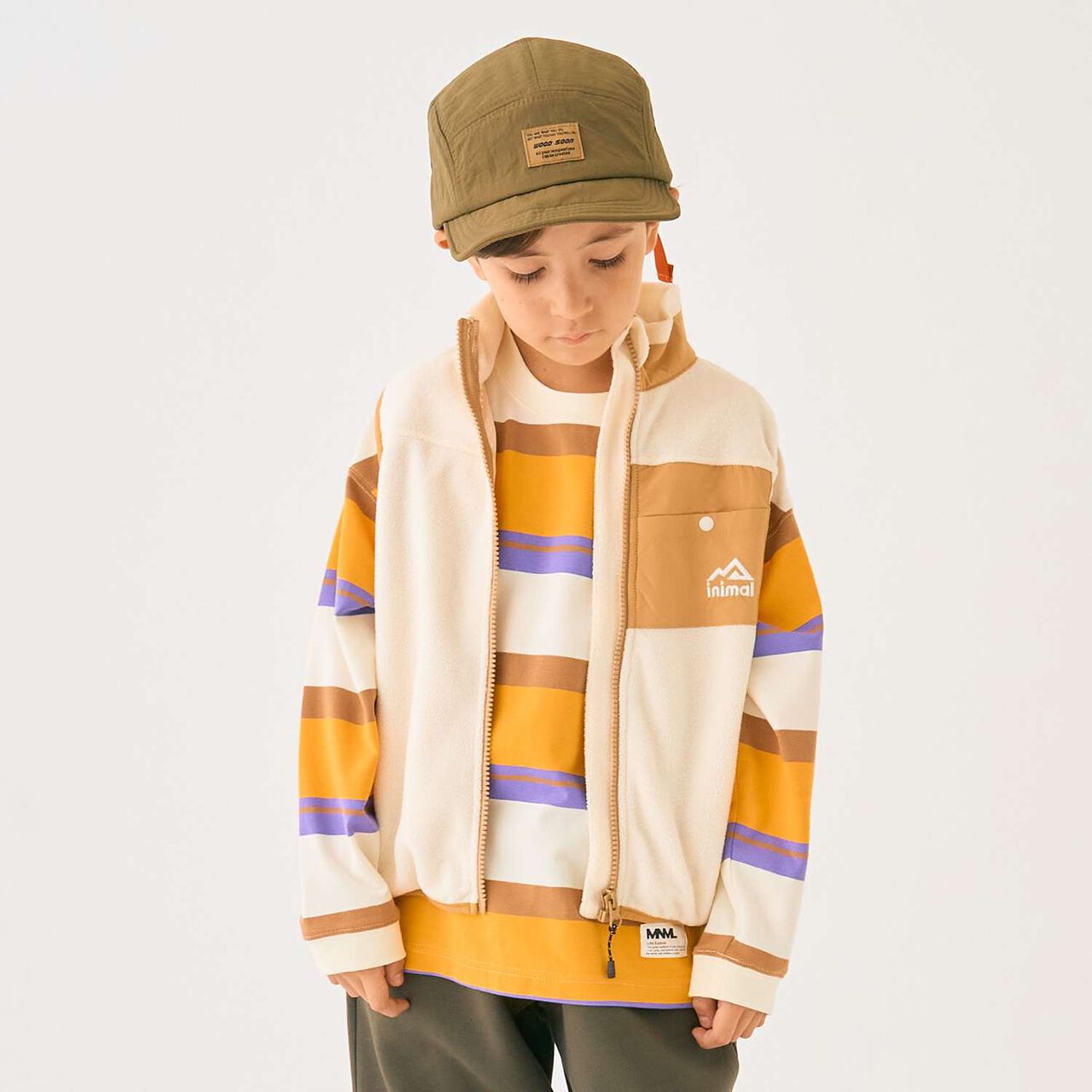 Fleece Vest,Off white, large image number 0