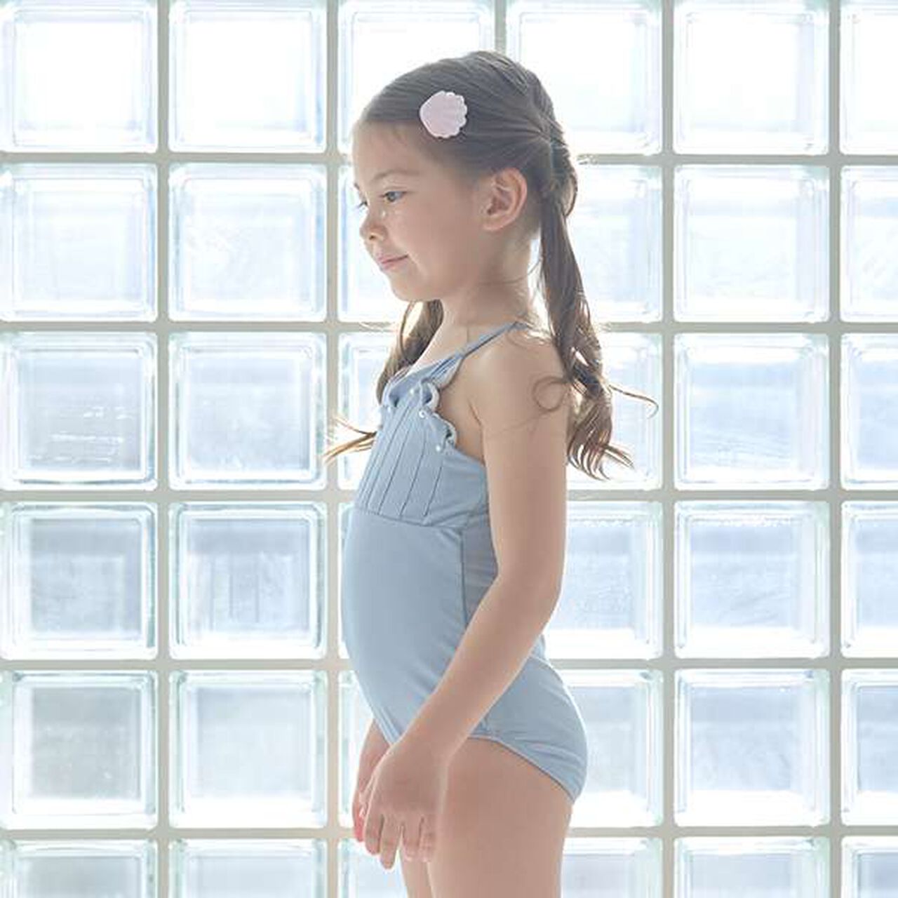 [SWIM] Pearl-Accented Mermaid One-Piece Dress,Mustard, large image number 2