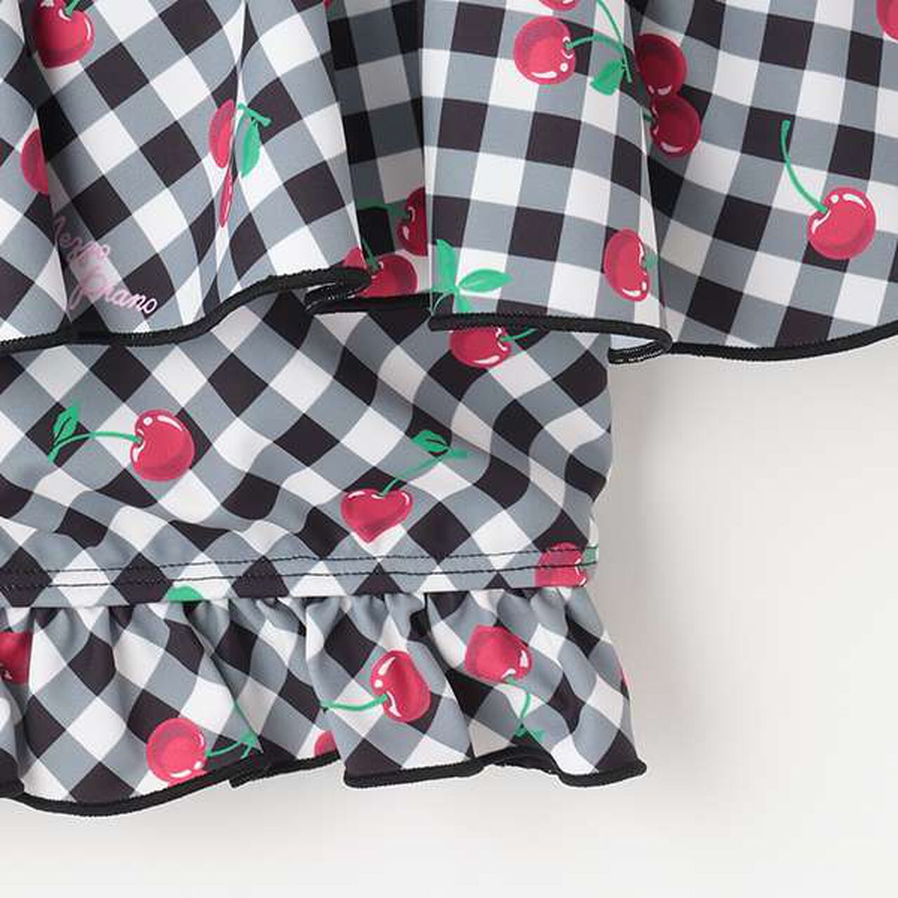 [SWIM] Cherry Pattern Frill Swimwear (2 WAY),Black, large image number 6