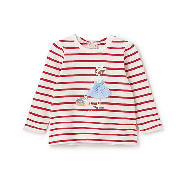 [Link] Girl Appliqué Long Sleeve T-Shirt (Kids Size),Cream, medium image number 11