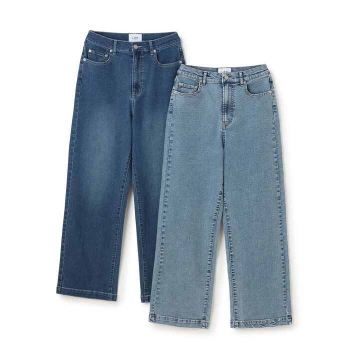 [Parent-Child Matching] Lace Denim Pants,Sax blue, medium image number 8