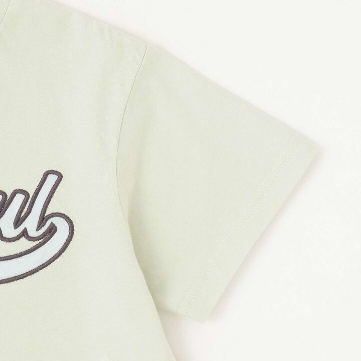 100% Cotton Logo Appliqu&eacute; Cropped Short Sleeve T-Shirt,Black, medium image number 22