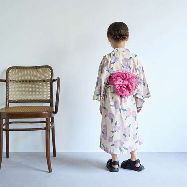 Easy-to-Wear One-Piece Yukata,Cream, medium image number 2