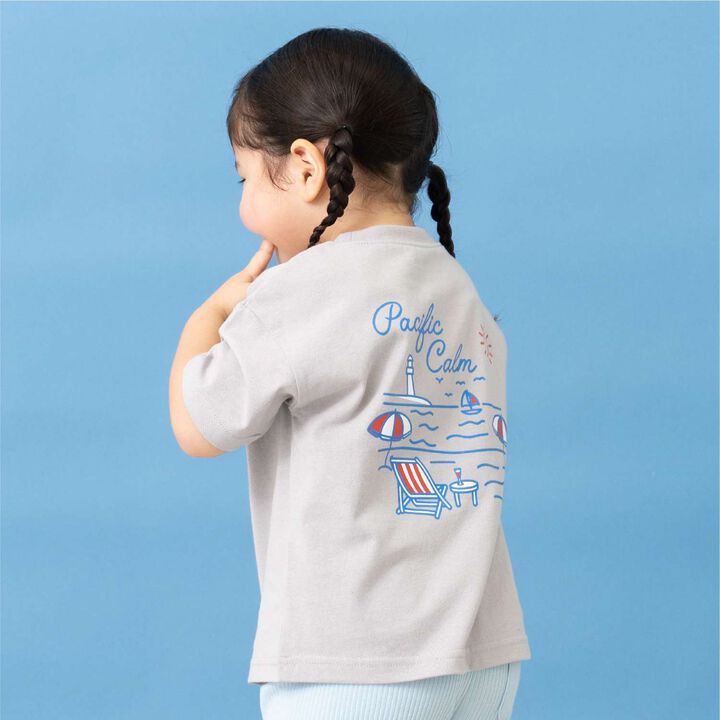 [365D.] Assorted Beach Print Cotton 100% Short Sleeve T-Shirt,Milky white, medium image number 12