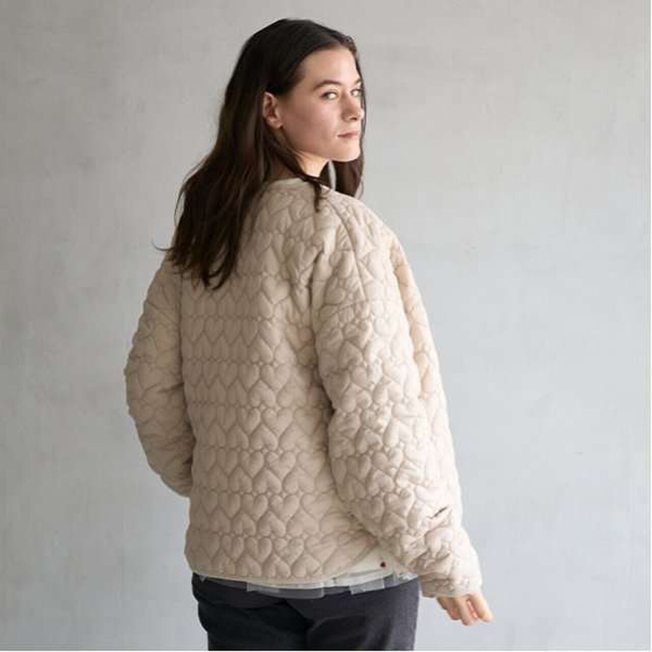 [Link] Assorted Quilted Jacket,Black, large image number 1