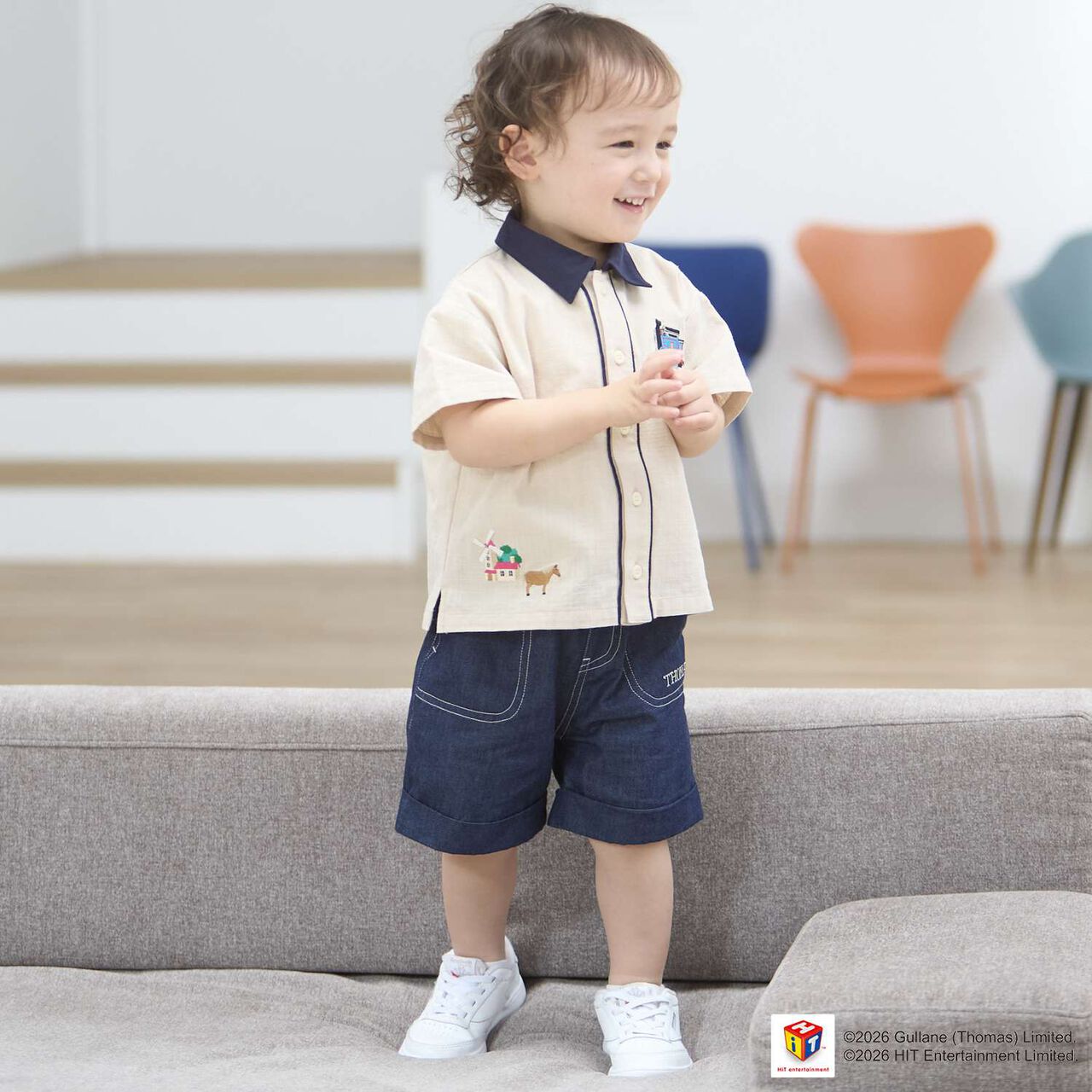 [Thomas the Tank Engine] Short-Sleeve Shirt,Pearl white, large image number 4