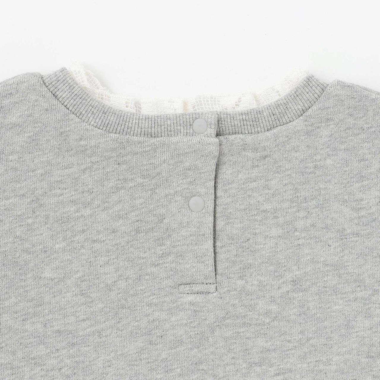 [Link] Lace Logo Sweatshirt,Pearl white, large image number 9