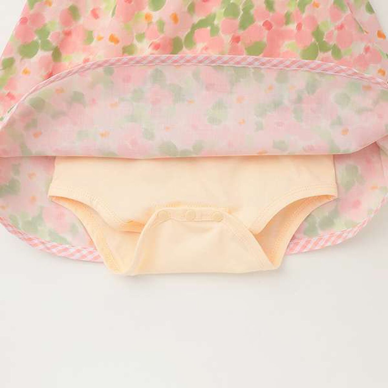 Flower Print Bodysuit Set,Pink, large image number 5