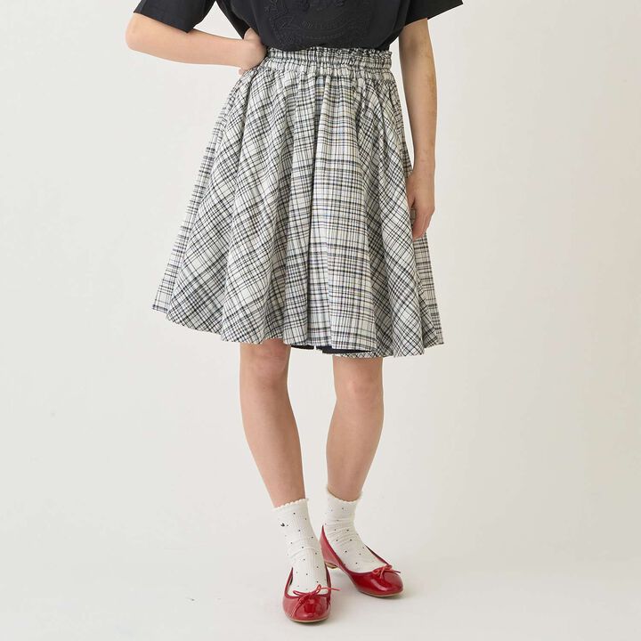 [130cm Available] Circular Skirt with Cool Touch Inner Pants Set,Off white, medium image number 15