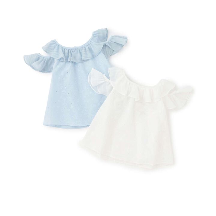 [Restocked] Shell Pattern Lace Tunic,Sax blue, medium image number 8