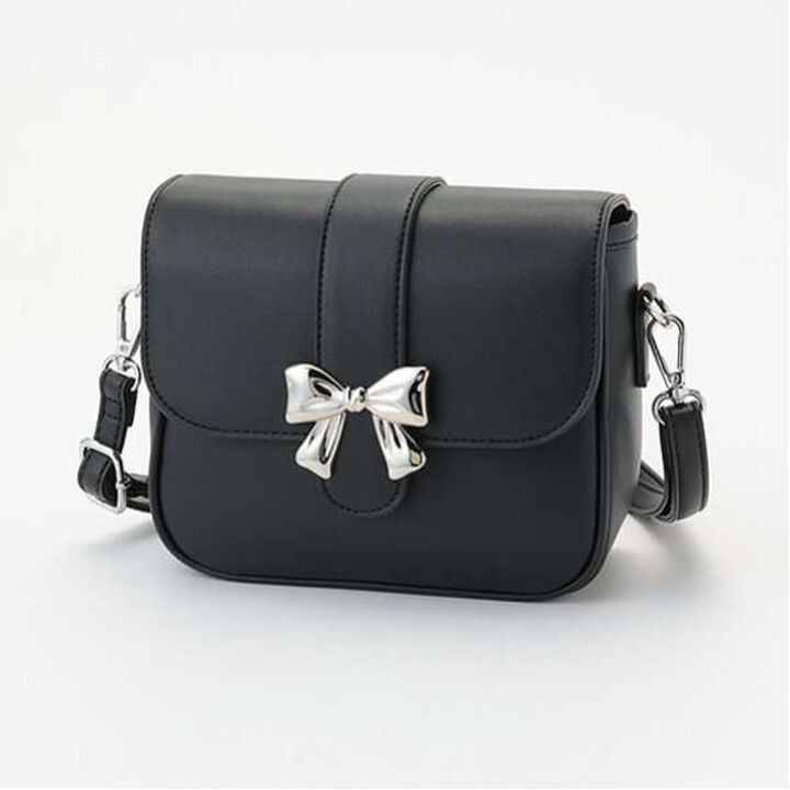 Ribbon Buckle Shoulder Bag,Ivory, medium image number 7